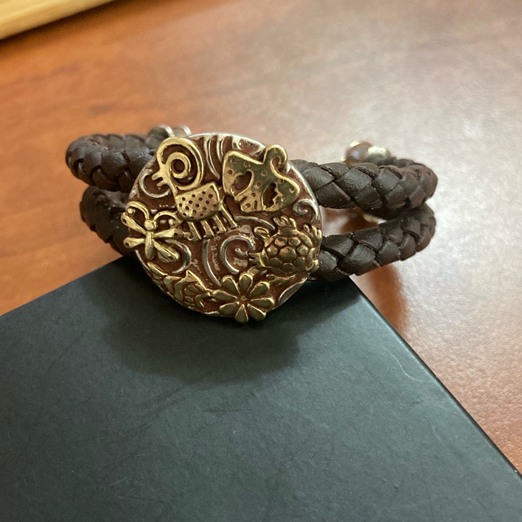 Carolyn Pollack Brown And Gold Bracelet